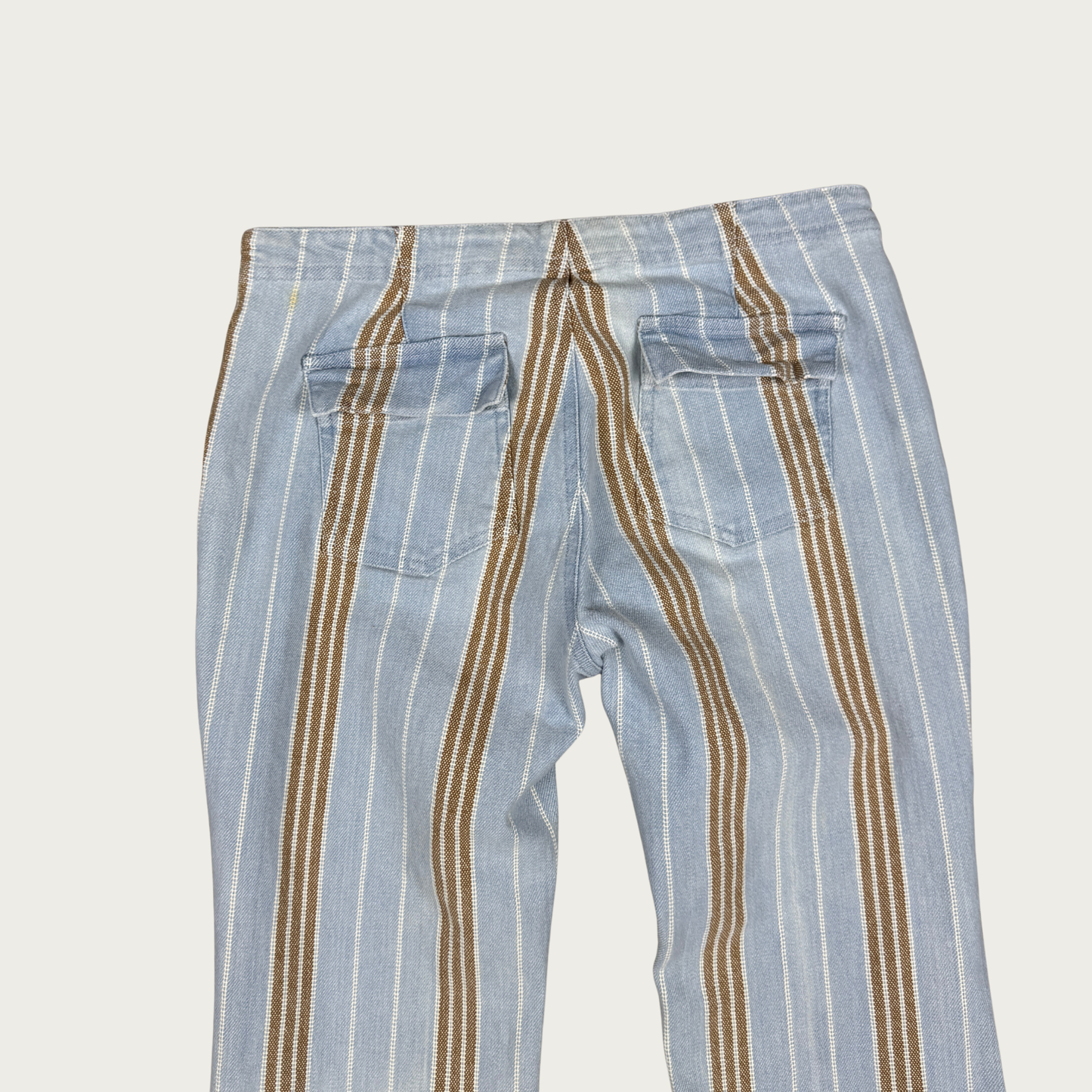 (29") Y2K Low Rise Pinstripe Denim Flares