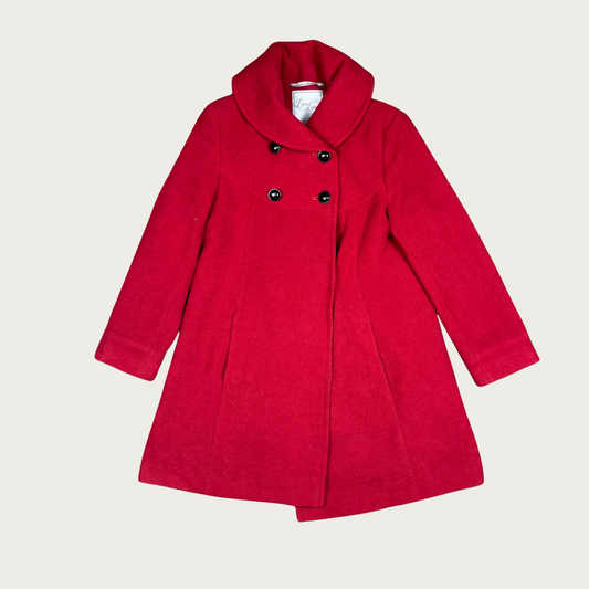 (S/M) 80s/90s Red Peacoat