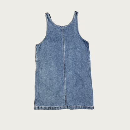 (S) Winnie The Pooh Denim Overall Dress (S) Winnie The Pooh Denim Overall Dress