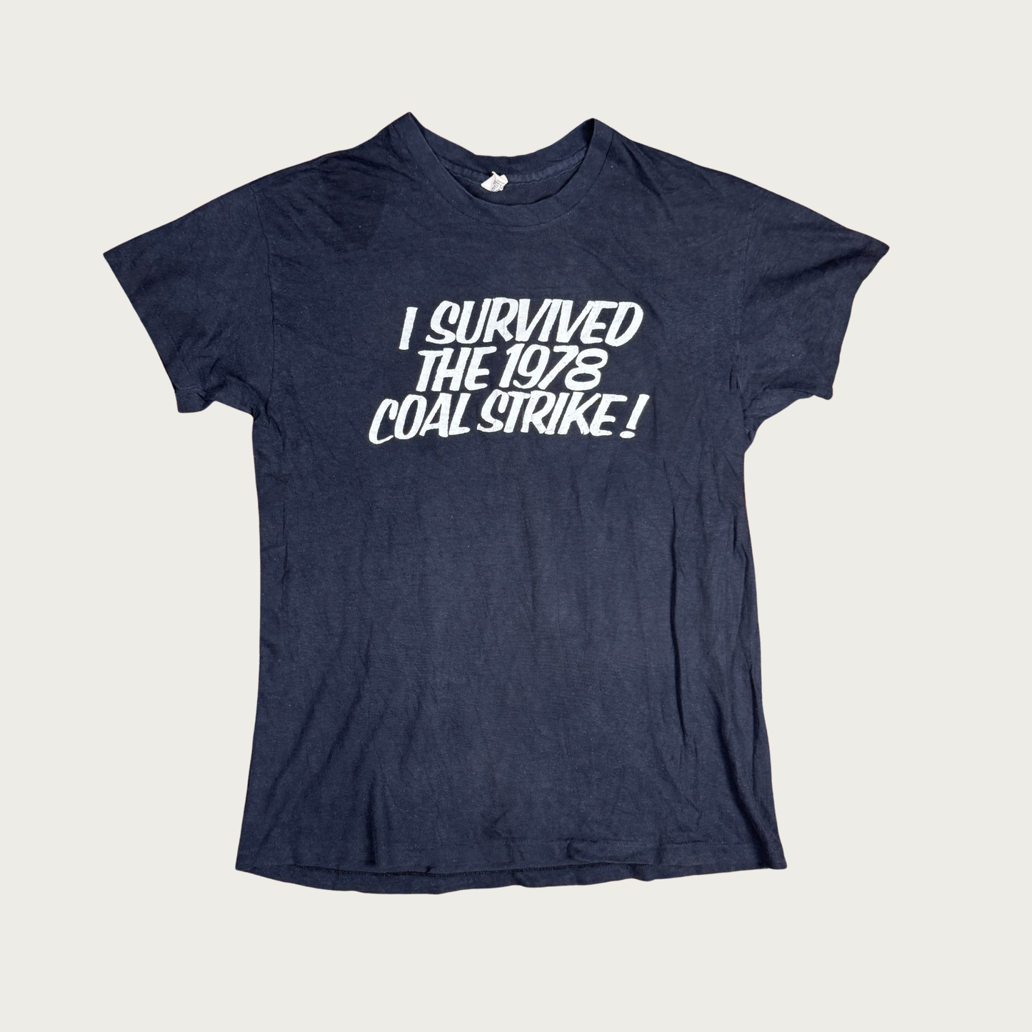 (M/L) 70s/80s "I Survived The 1978 Coal Strike" Tee