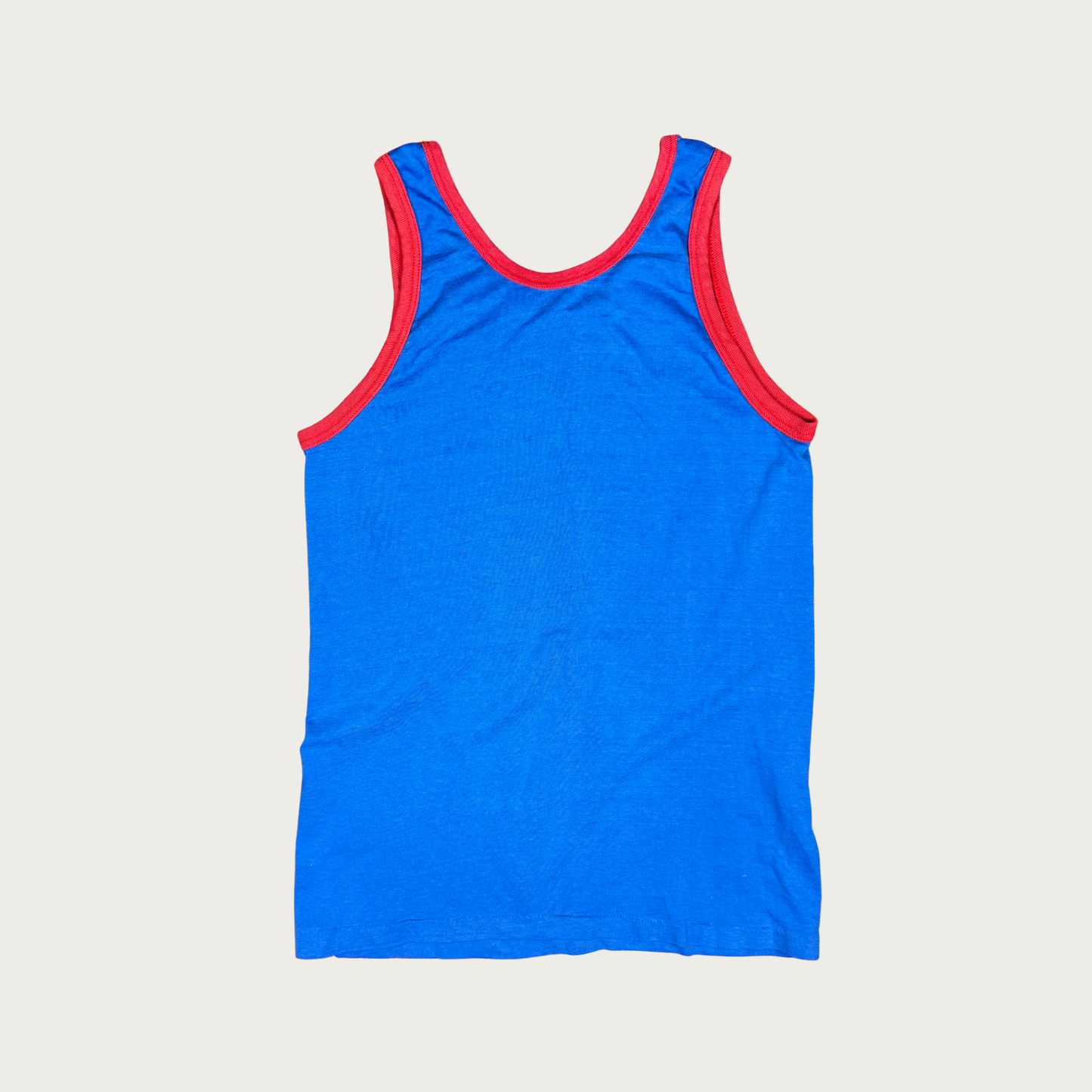 (S/M) 70s/80s Blue/Red Tank Top