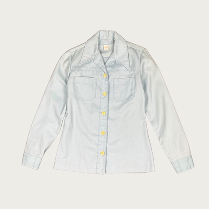 (S) 60s/70s Lady Wrangler Light Blue Shirt
