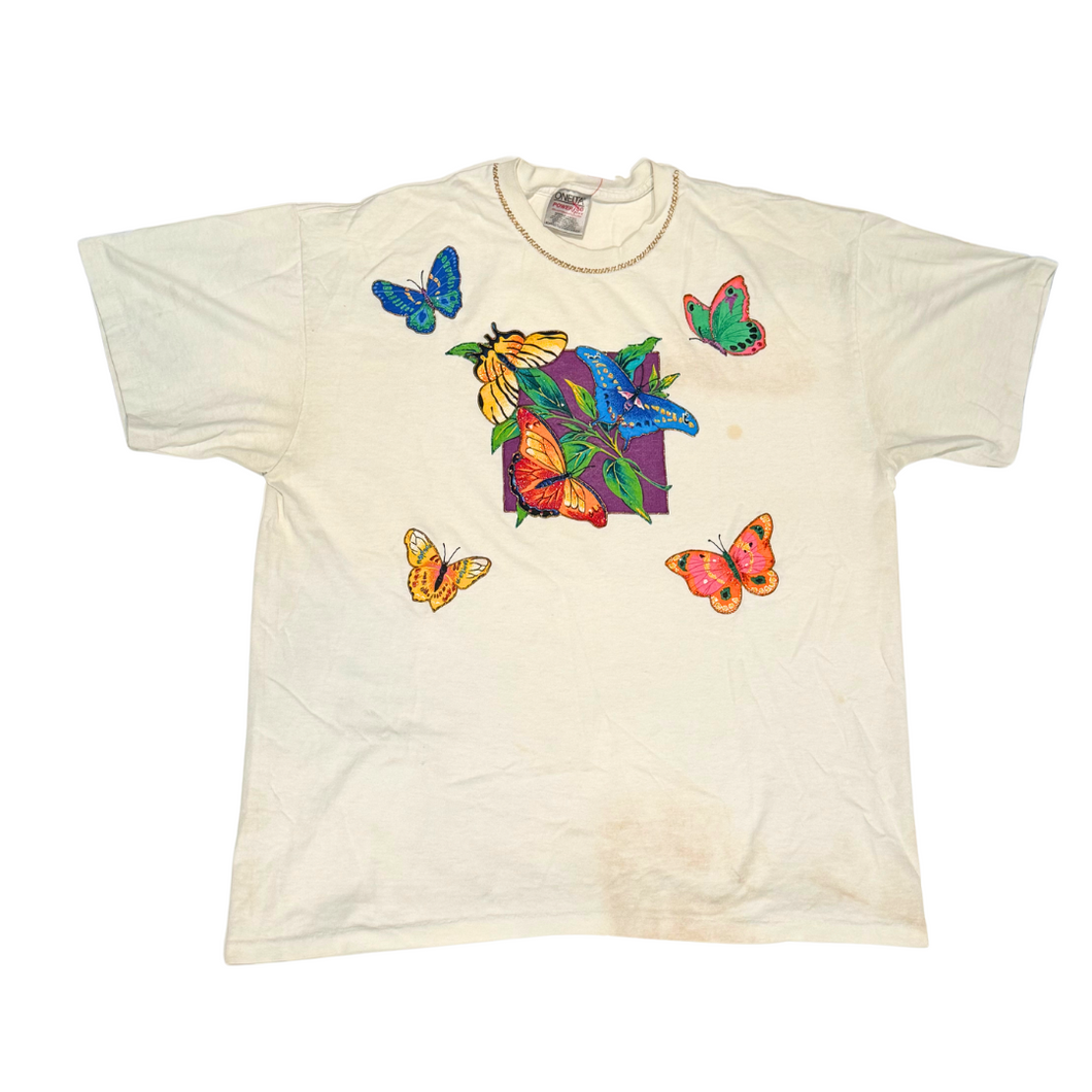 Vintage Handmade Glitter Butterfly Tee