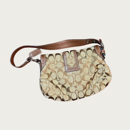 Vintage Coach Brown Canvas Mini Soho Bag