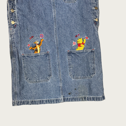 (S) Winnie The Pooh Denim Overall Dress