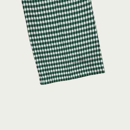(S/M) 70s Green Gingham Flares