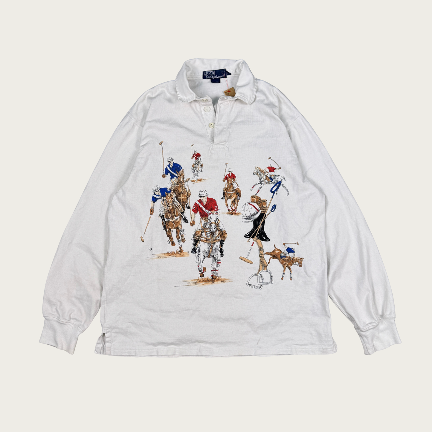 (M/L) 1991 Ralph Lauren Seven Horsemen Rugby Shirt