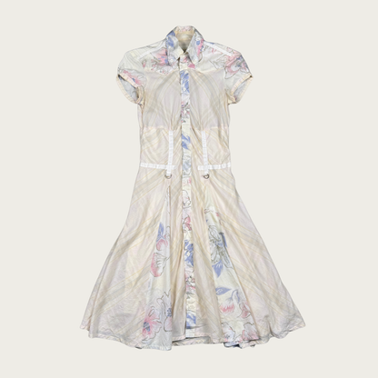 (XXS) Diesel Pastel Floral Midi Dress