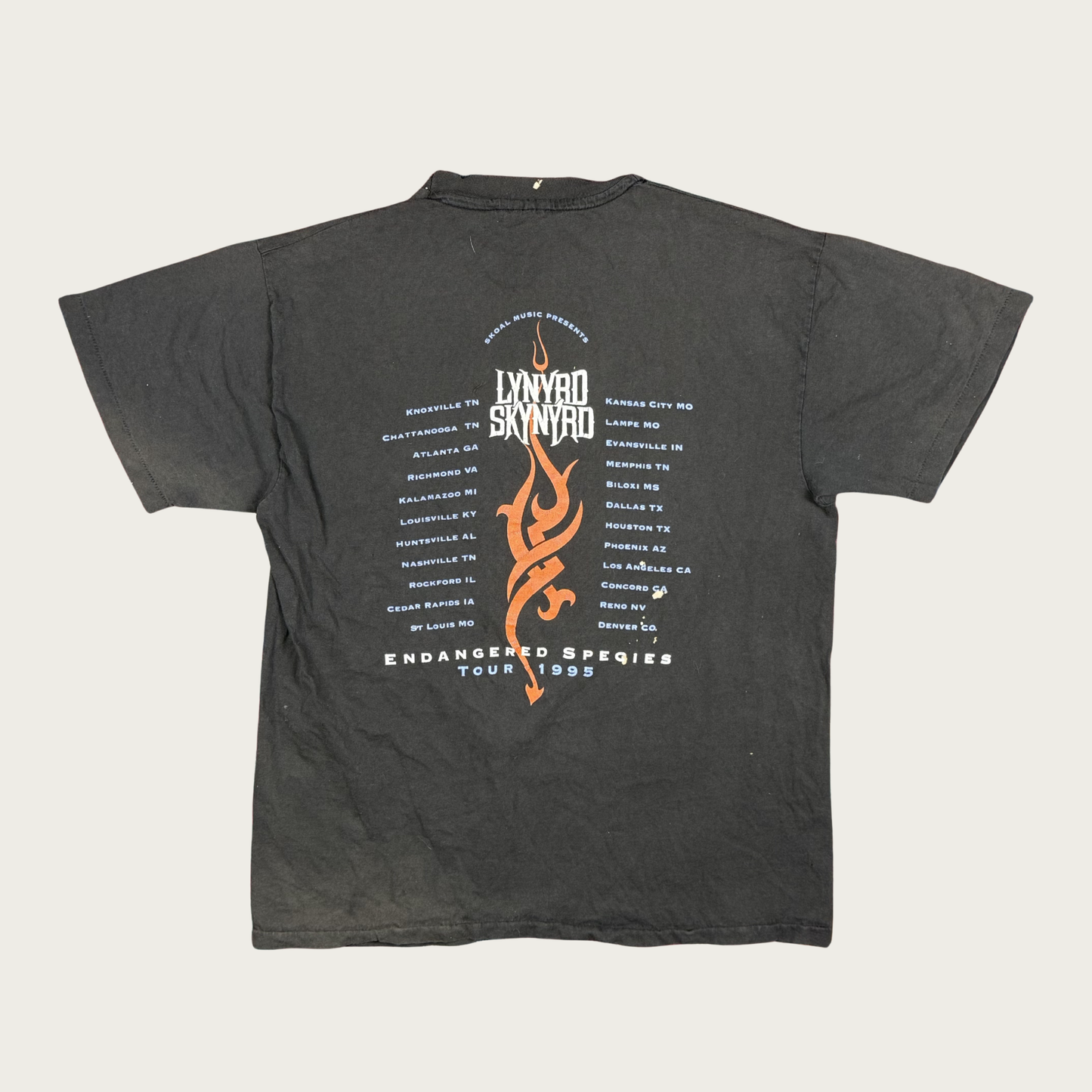 (M/L) 1995 Lynard Skynard "Endangered Species" Tour Tee