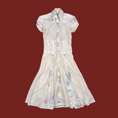 (XXS) Diesel Pastel Floral Midi Dress