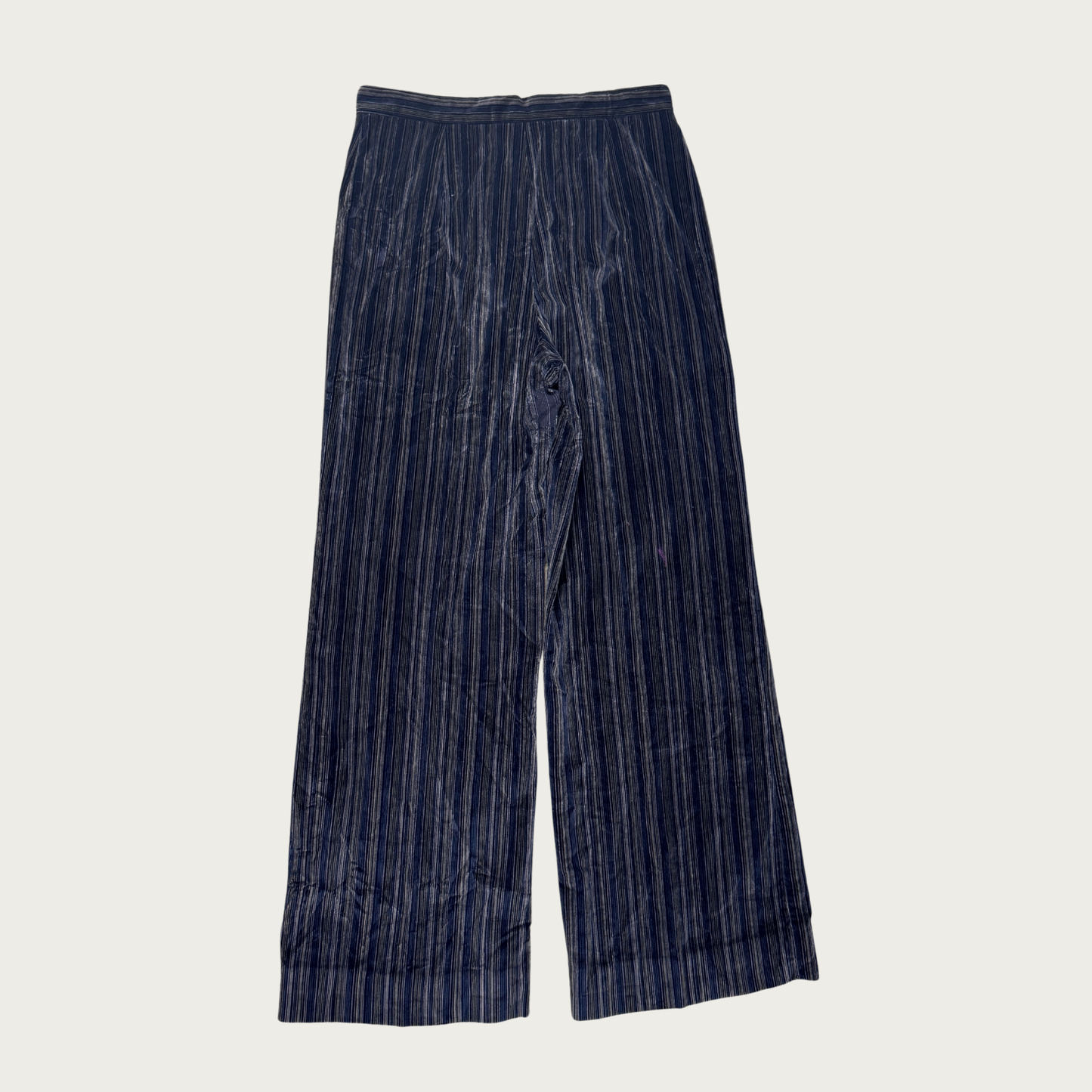 (30") 70s Navy/Gray Corduory Wide Leg Flares
