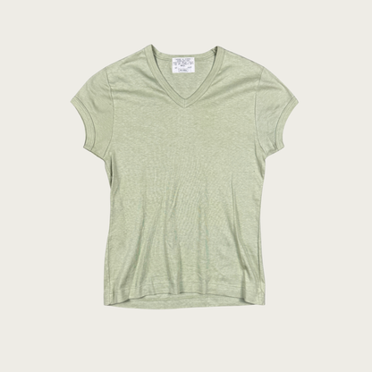 (M) 60s/70s Sears Sage Green V-Neck Tee