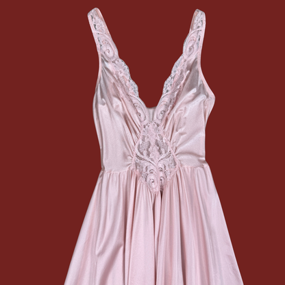 (S/M) 1970s Pink Olga Nightgown