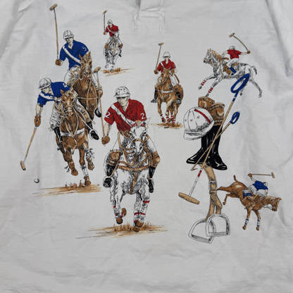 (M/L) 1991 Ralph Lauren Seven Horsemen Rugby Shirt