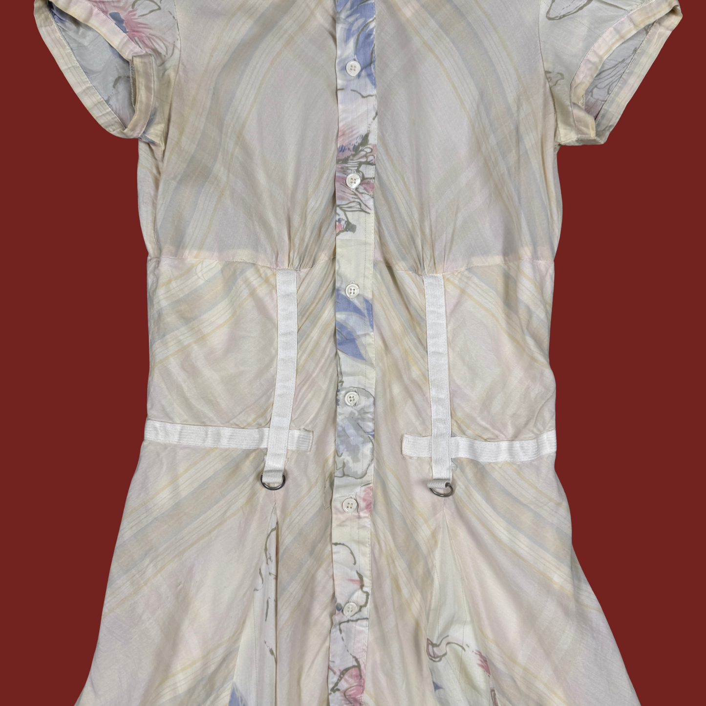 (XXS) Diesel Pastel Floral Midi Dress