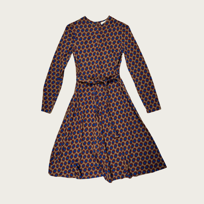 (S) 70s Diane Von Furstenberg Printed Knit Midi Dress
