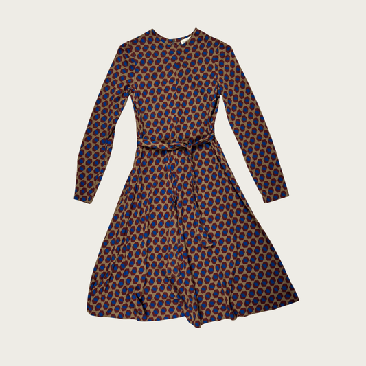 (S) 70s Diane Von Furstenberg Printed Knit Midi Dress