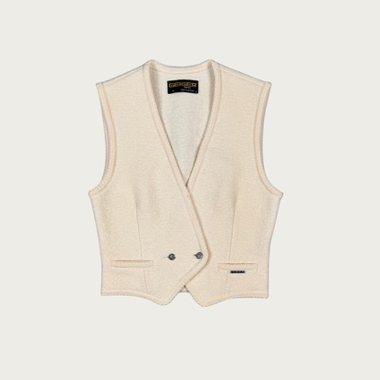 (S) 80s/90s Cream Austrian Wool Vest