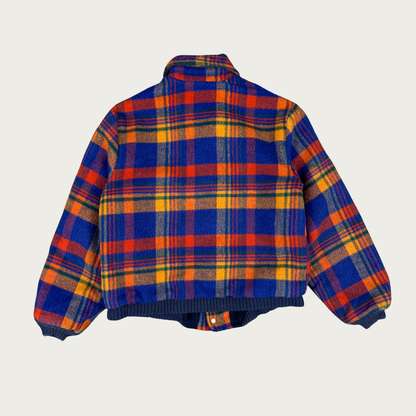(S/M) 70s Towncraft Plaid Flannel Fleece Lined Jacket