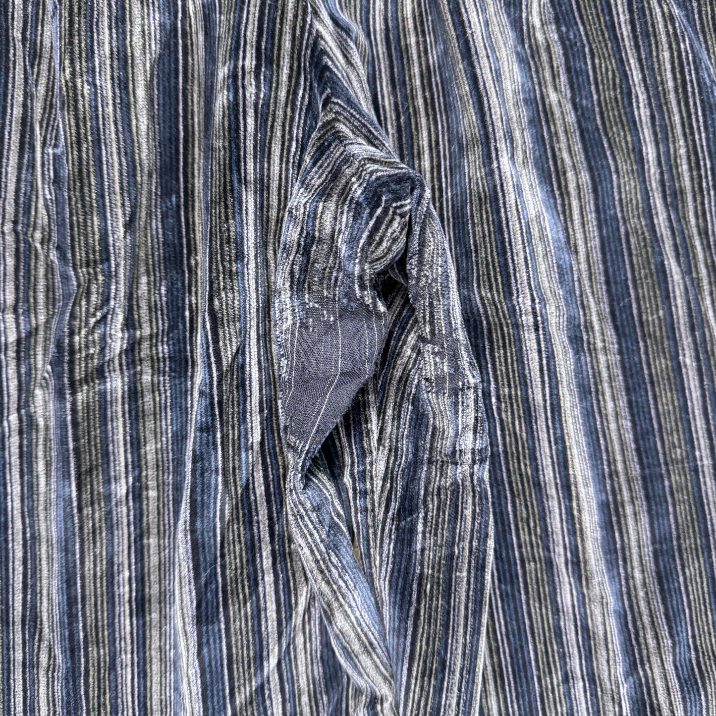 (30") 70s Navy/Gray Corduory Wide Leg Flares