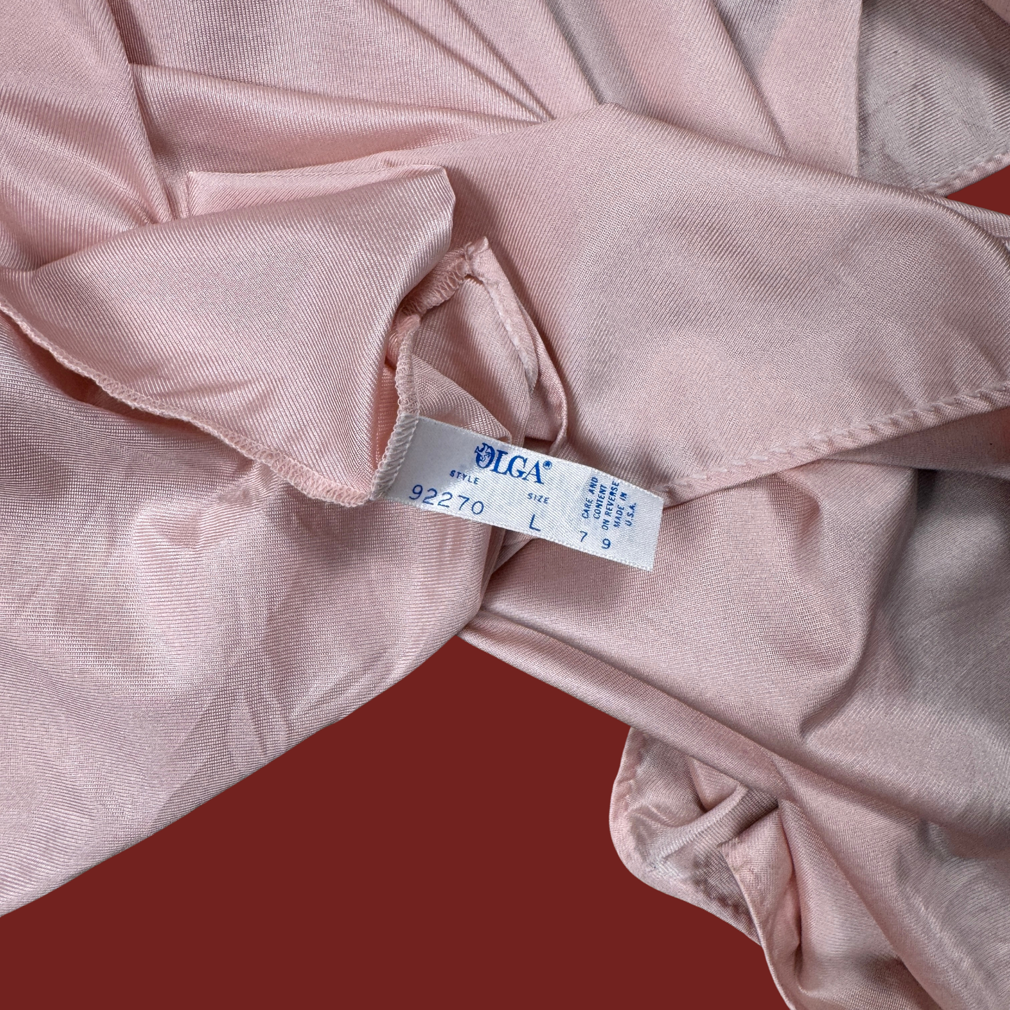 (S/M) 1970s Pink Olga Nightgown