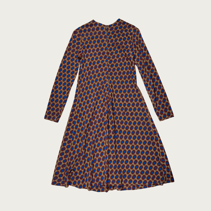 (S) 70s Diane Von Furstenberg Printed Knit Midi Dress