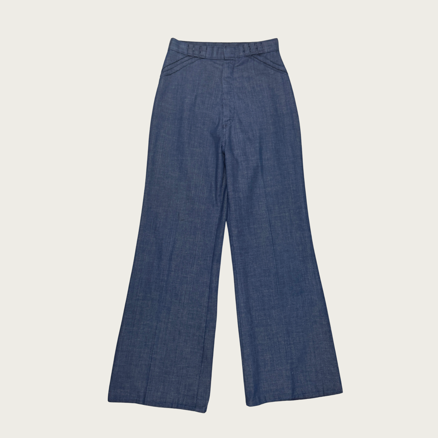 (27") 70s Dark Wash Lightweight Wide Leg Flares