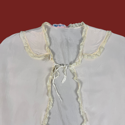 (OS) 60s/70s Lace Trim Baby Pink Slip Cover