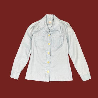 (S) 60s/70s Lady Wrangler Light Blue Shirt