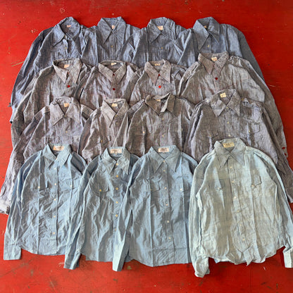 (20) Wholesale Deadstock Chambray Shirts Bundle