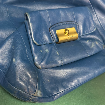 Coach Kristin Blue Leather Hobo Bag