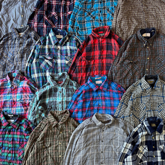 (25) Wholesale Flannel Shirts Bundle