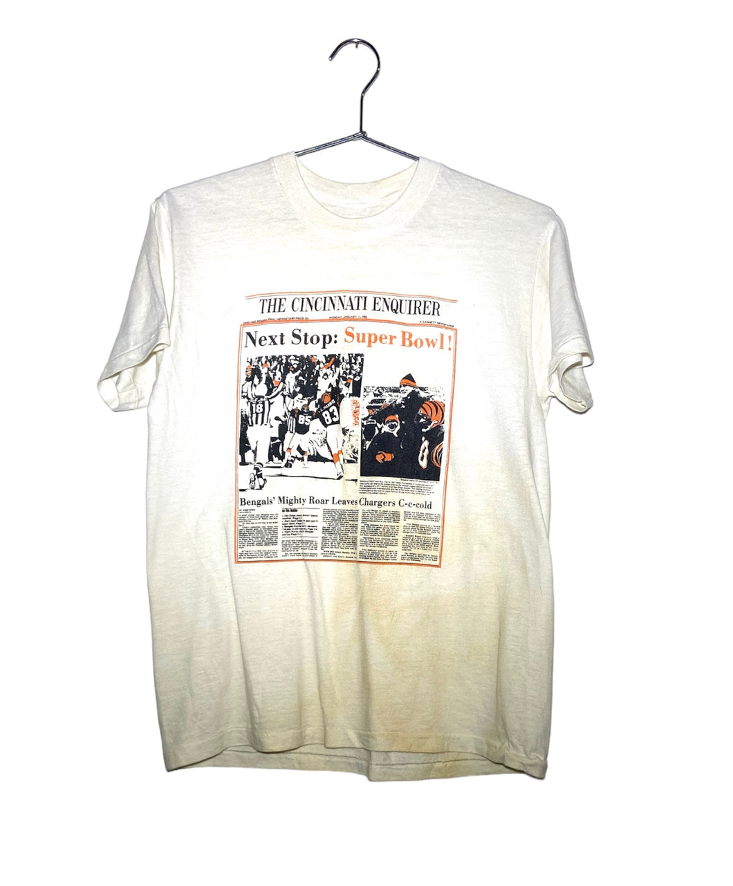 1982 Cincinnati Bengals Newspaper Tee