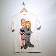 Load image into Gallery viewer, 1993 &quot;Bill &amp; Hillary Clinton&quot; Cartoon Tee
